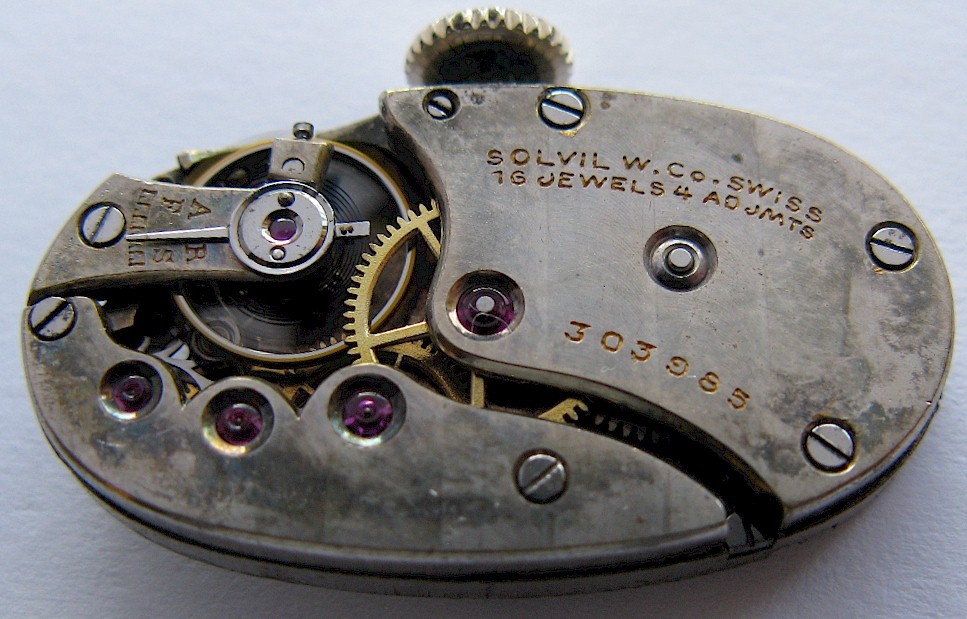 vintage Swiss oval Watch Movement P. Ditisheim & Solvil 16 j. for part …