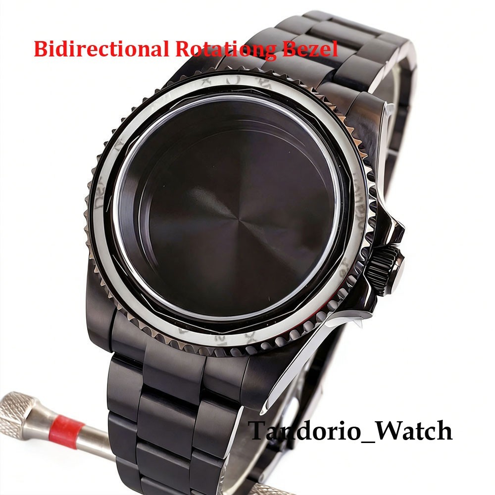 40mm Bi-directional Rotating Belze Diver Watch Case For NH34 NH35 PT5000 Miyota