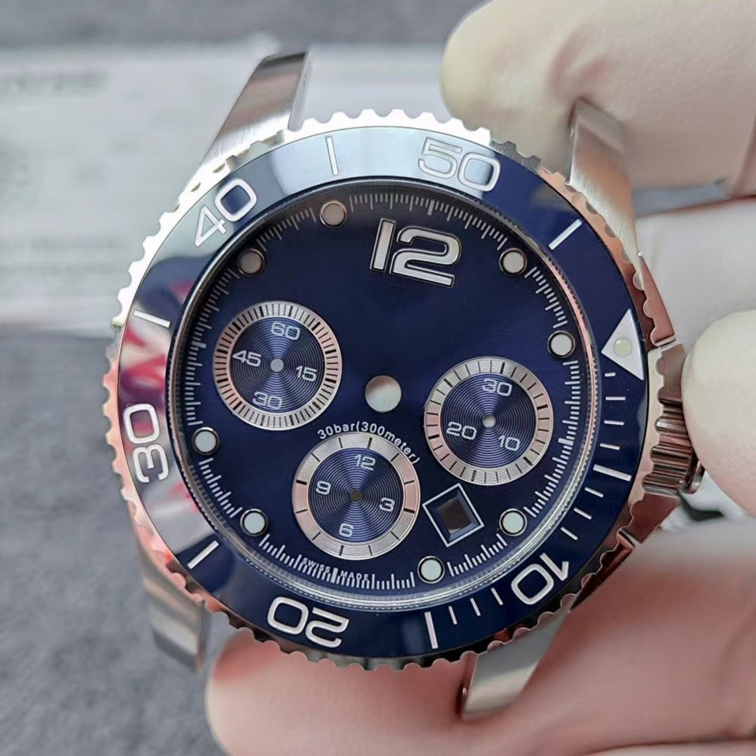 41mm watch case kit + dial + hands +strap compatible ETA/Dandong 7750 movements