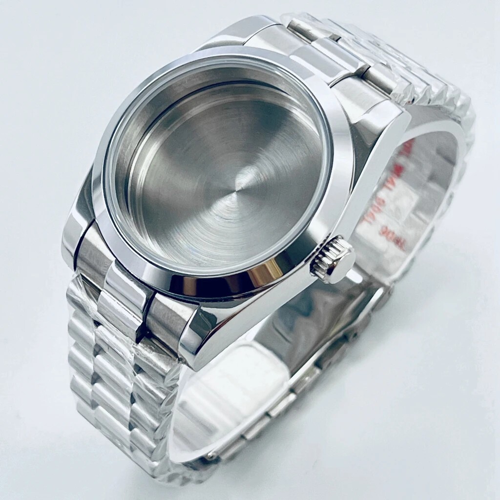 36mm 40mm Stainless Steel Watch Case+Strap Sapphire glass For NH34/35 Eta2824