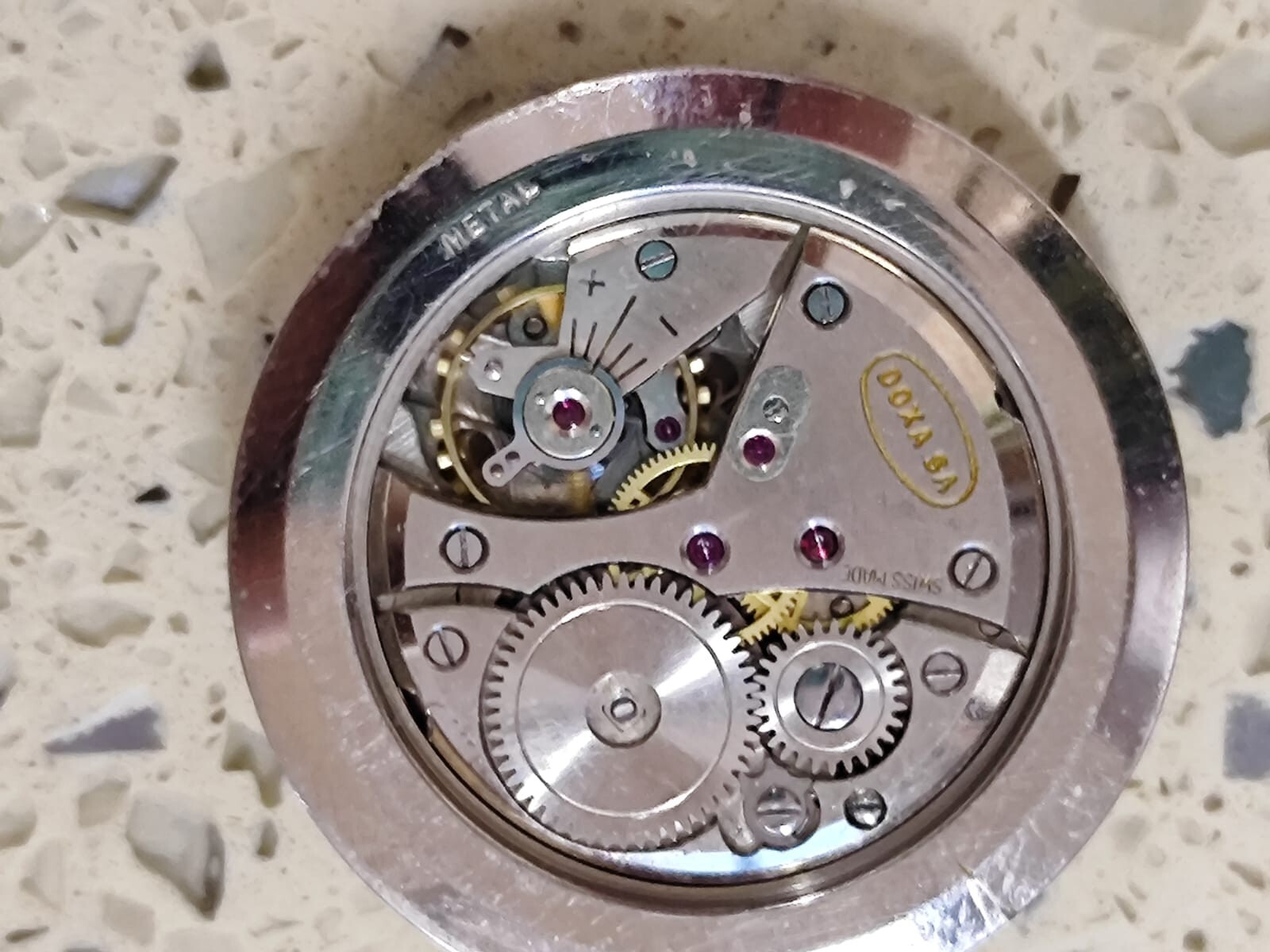 DOXA Cal 11 1/2 -140 Movement work & Stop for parts Used