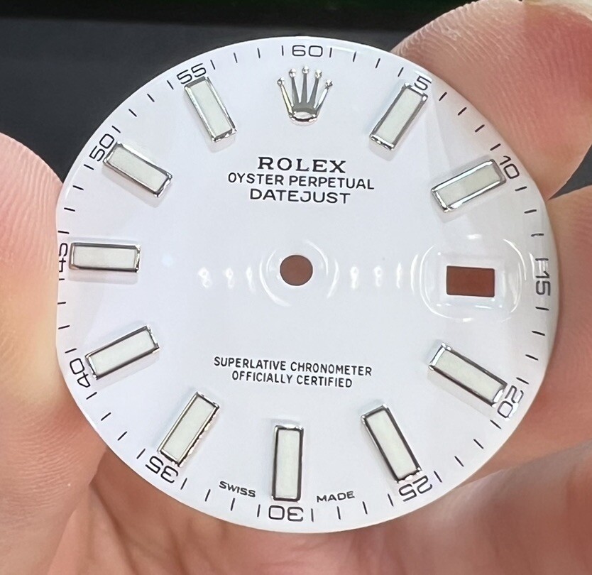 Original Rolex Dial DateJust 2 Men’s 41mm Ivory Stick Index 116334/116300