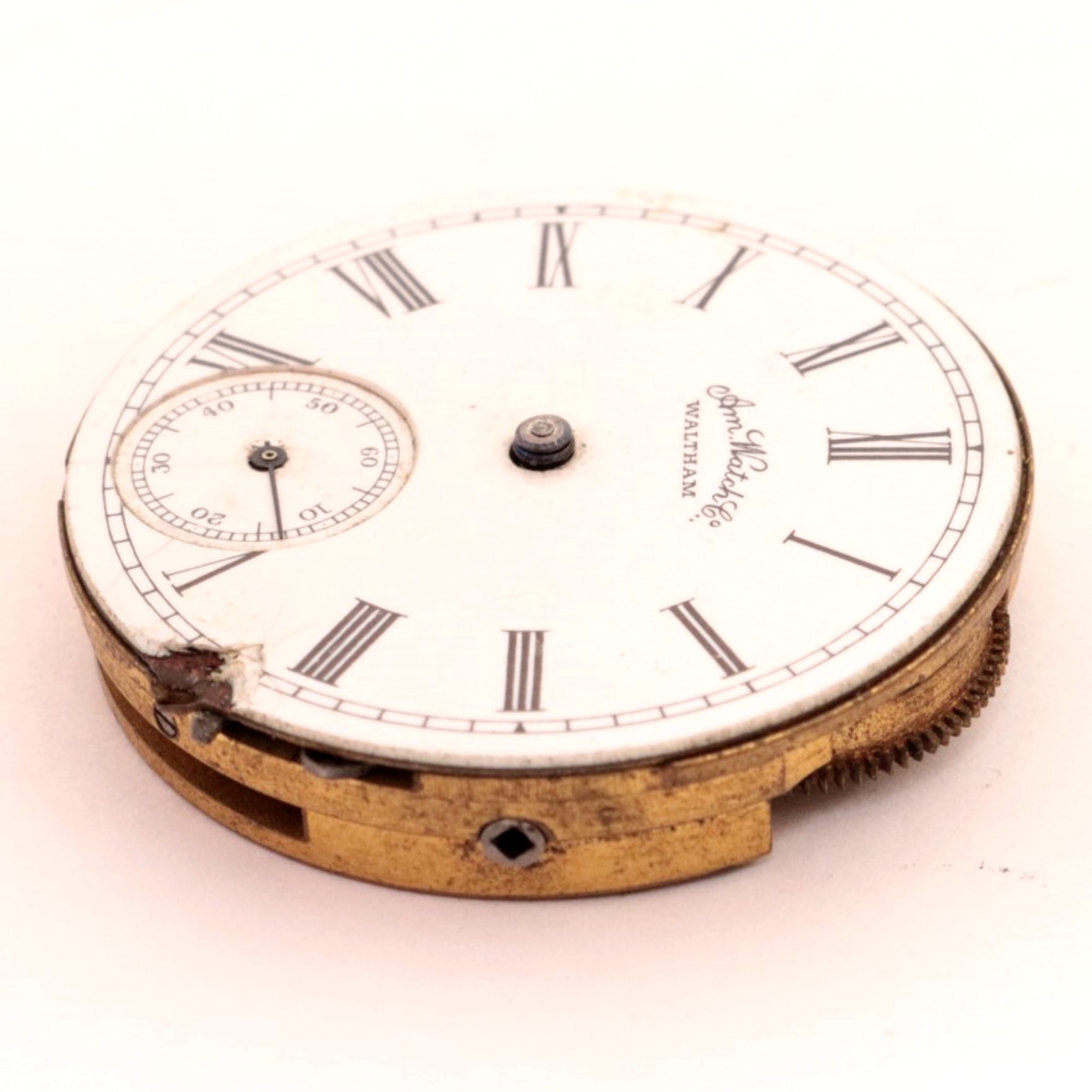 Waltham 6 Size Pocket Watch Movement – 1873M Seaside – AG48