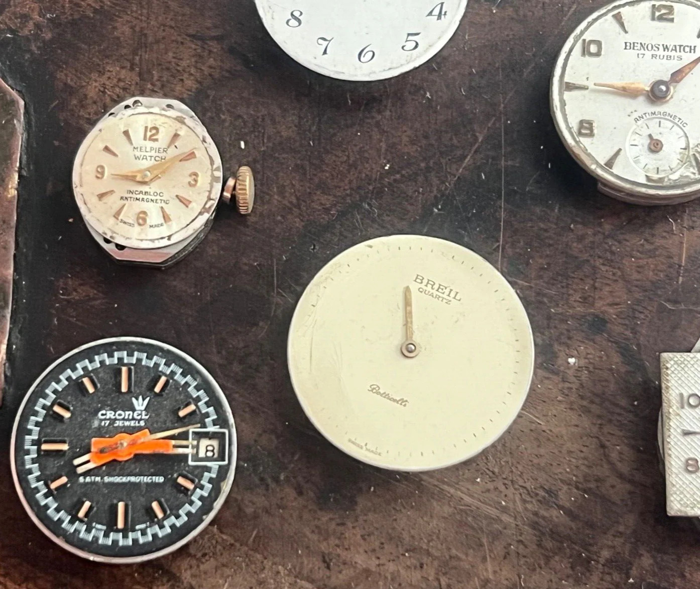 🔴 Mechanisms watches BREIL SECTOR SUMMIT SPINDLE LANCO AVIA MARVEL parts 16 pcs