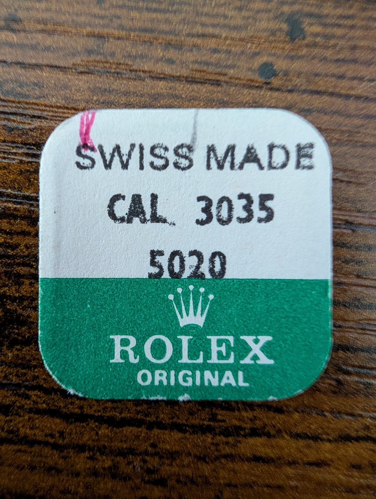ROLEX- BALANCE STAFF – FACTORY SEALED- CALIBER 3035 PART 5020