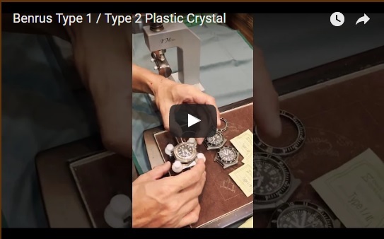 Plastic Crystal for Vintage Benrus Military Type 1/ Type 2 Watch Plexi