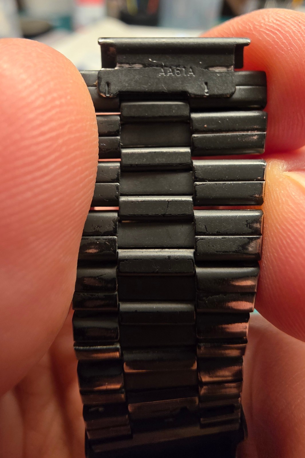 Seiko AA61A PVD Watch BRACELET from 7A28-6000 BISHOP (fits -6009, etc) FOR PARTS
