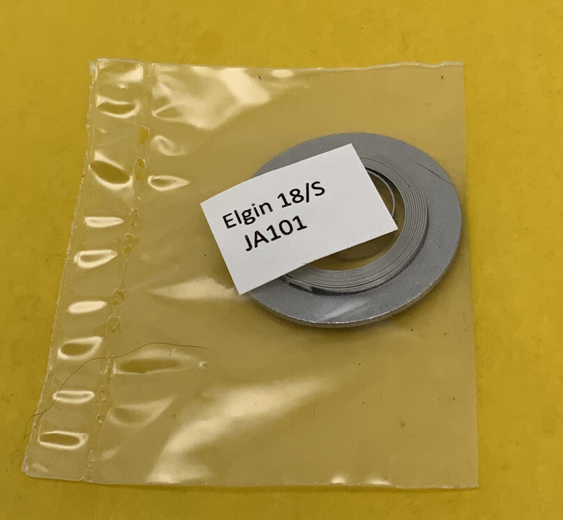 Elgin 18/S Part # JA-101 DBH Mainspring. New Old Stock