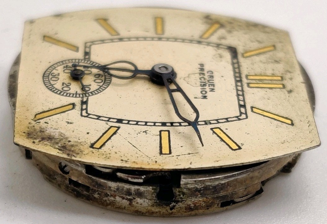 Rare Gruen W. Co. Cal. 115 15 jewel watch movement running