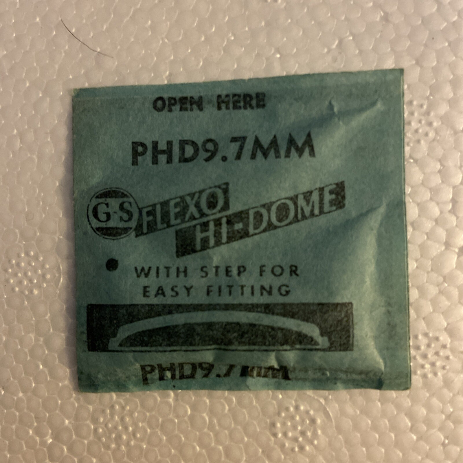 GS Flexo Hi Dome PHD9.7MM Replacement Watch Crystal NOS Vtg