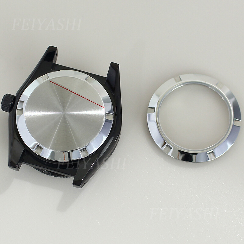 40.5mm Seiko nh35 Watch case parts Stainless steel Glass exhibition back cover