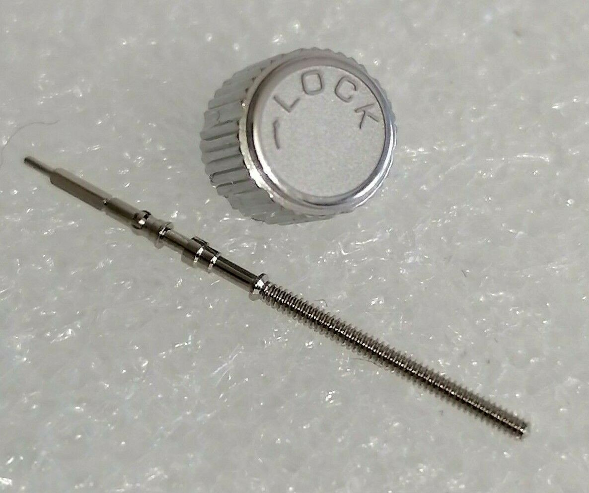 SILVER LOCK CROWN FOR STEELDIVE SEIKO NH35/36 6105 CAPTAIN WILLARD STYLE CASES