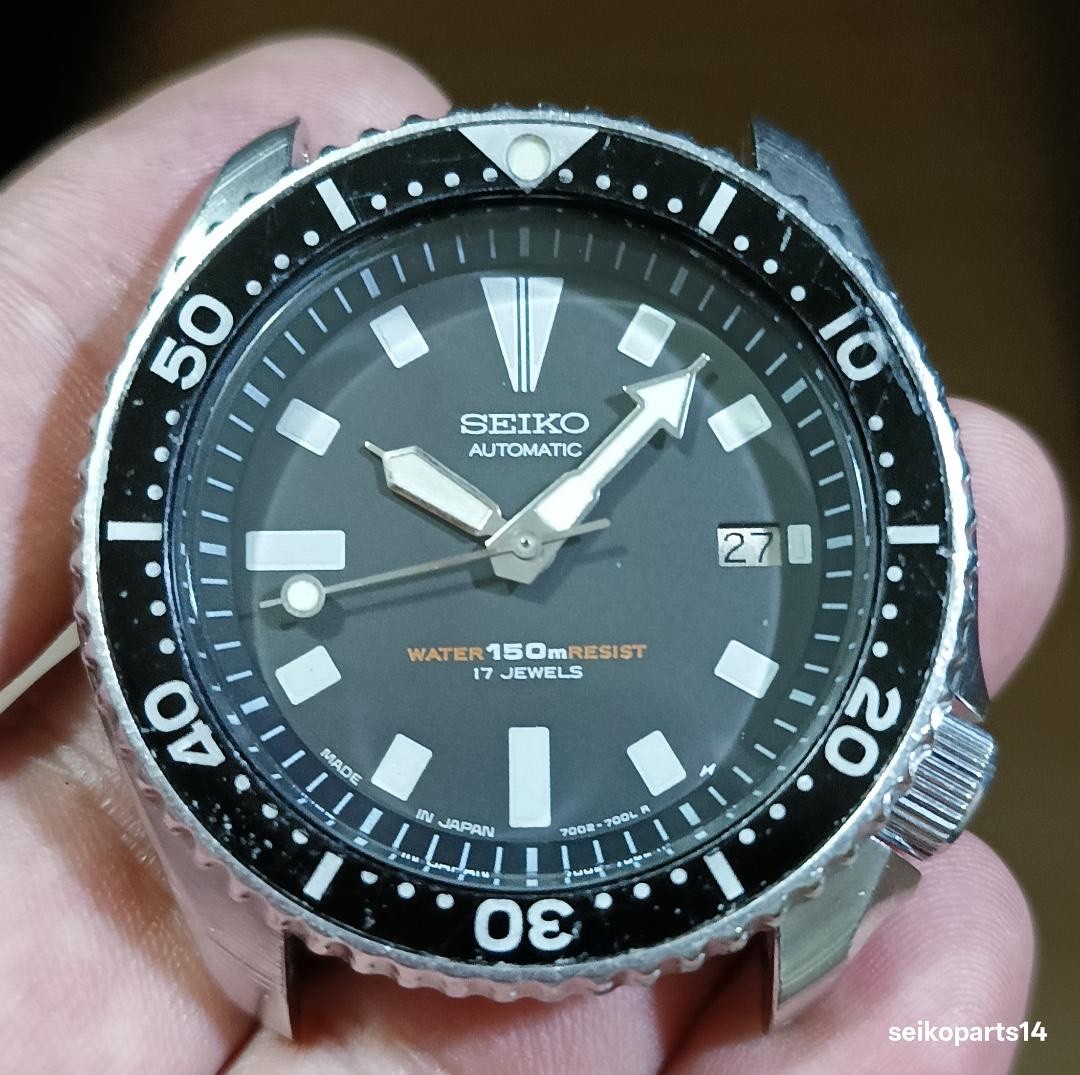 SEIKO 150m BLACK DIVER 7002-7001 YEAR 1996 FEB ALL ORIG HEAD -/+10 SPD ACCURACY