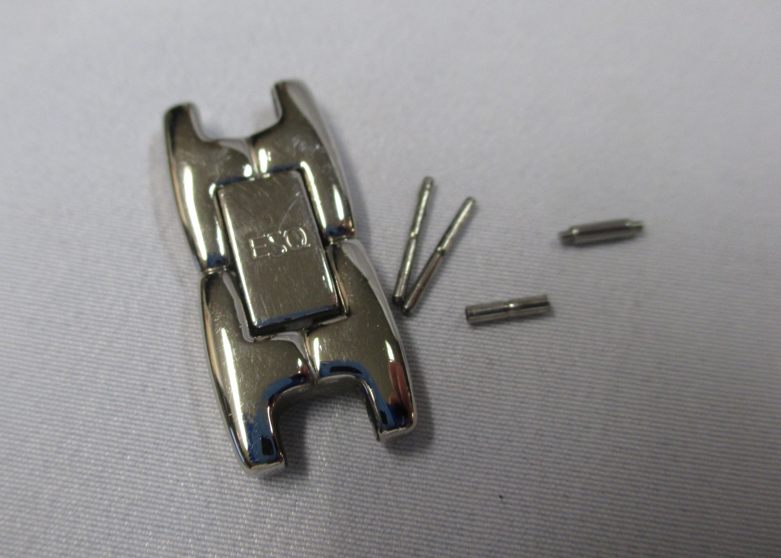 Genuine ESQ ESQUIRE MOVADO 100533A Complete Stainless Steel Clasp, Pins & Tubes