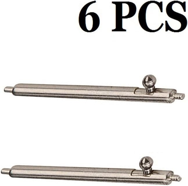 24mm Spring Bars Pins 6PCS Stainless Steel Watch Replacement 1.5mm