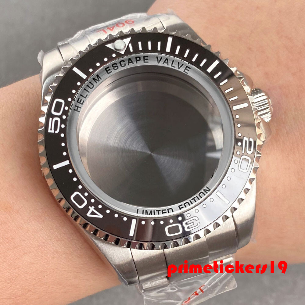 43mm Steel Watch Case Bracelet Sapphire Accessories Fit NH34 NH35 ETA2824 PT5000