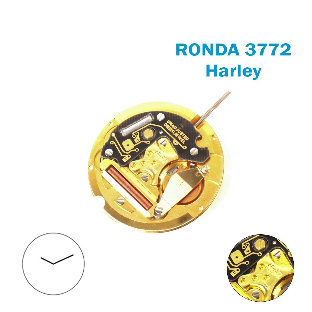 Ronda Harley 3772 SWISS🇨🇭 Movement, Without Disk , 2 Hands.