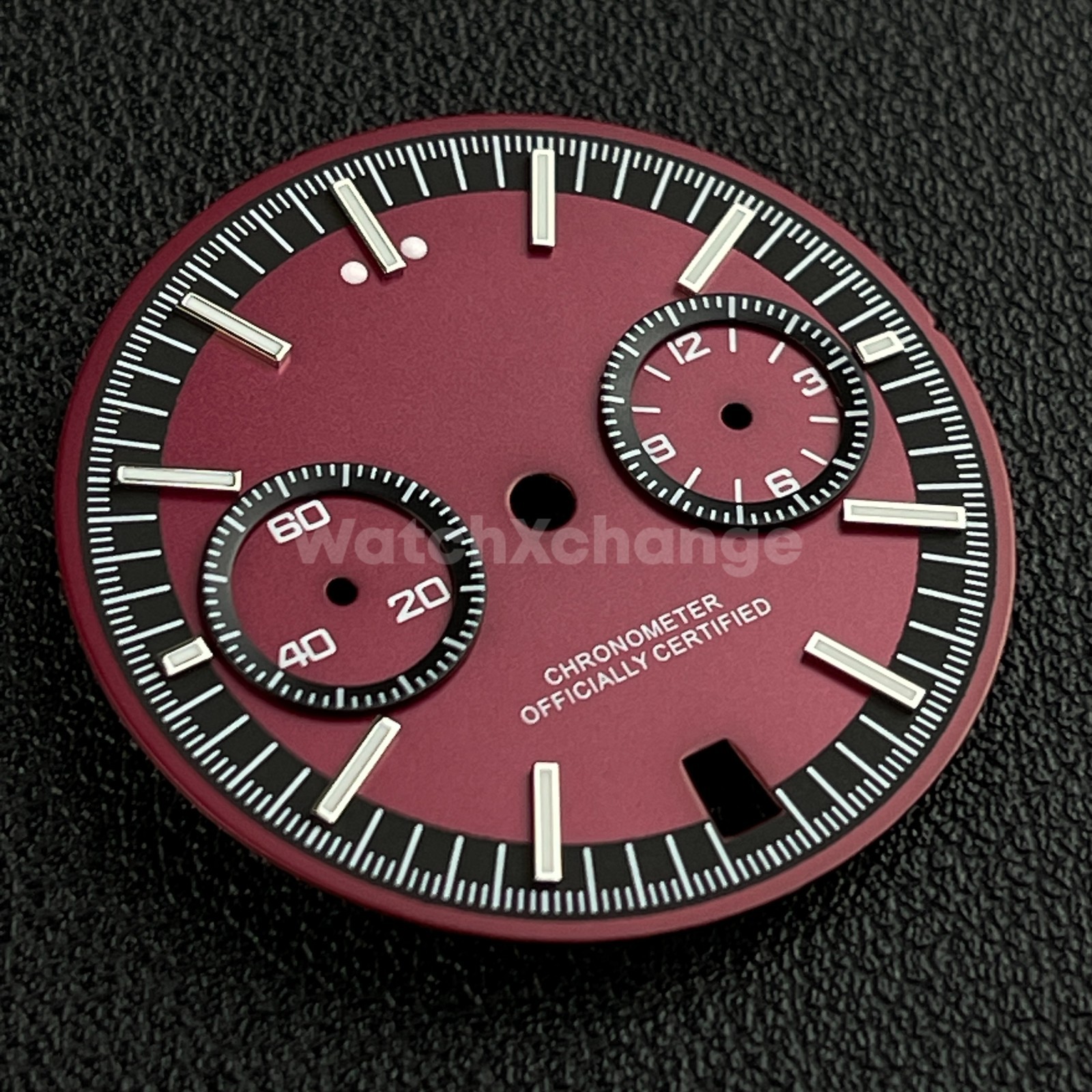 Burgundy Purple 31.5mm Modified Watch Dial Accessory for VK64 Quartz Movement