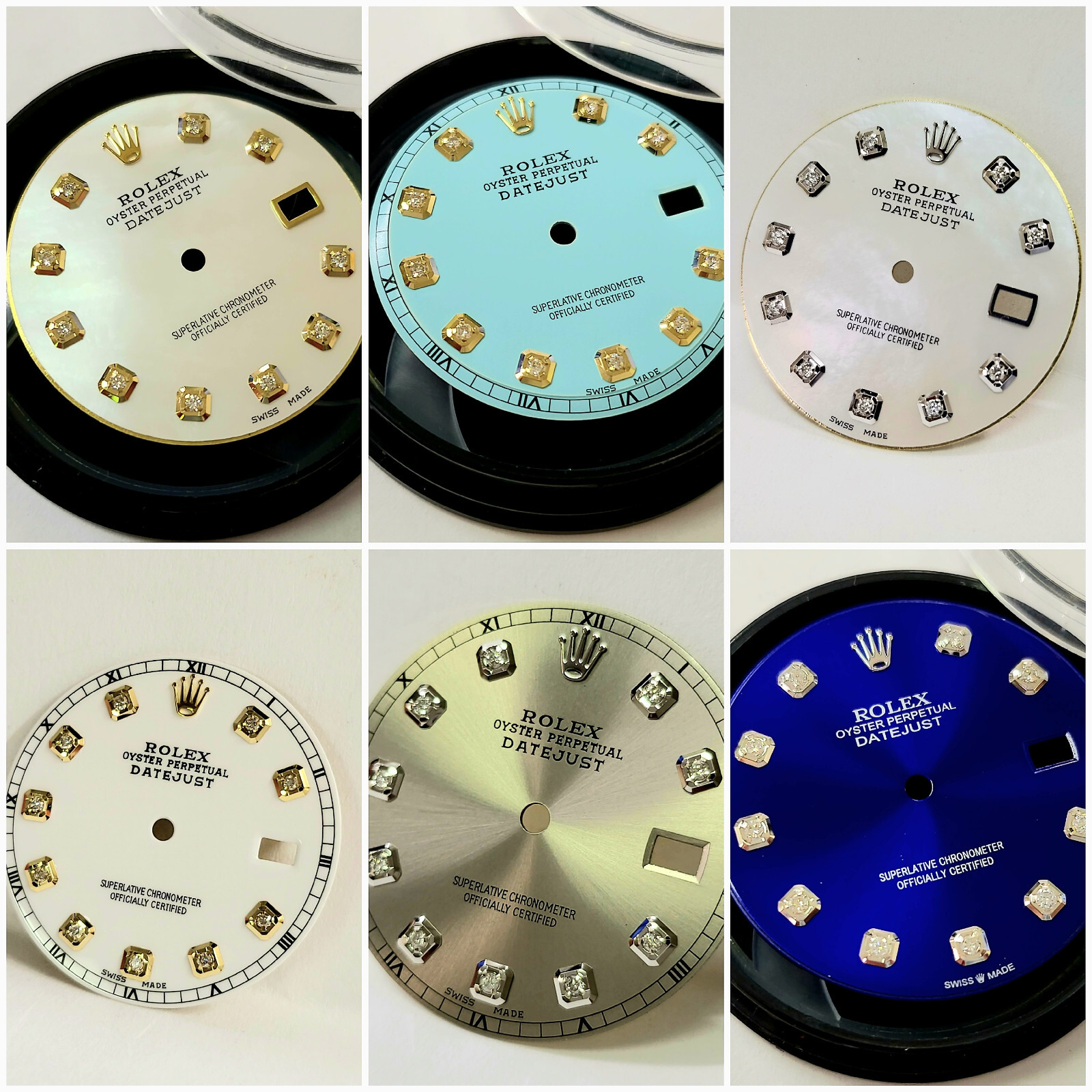 Rolex NonQuick & Quickset Datejust 36 Custom Diamond Dial 16014 16013 1601