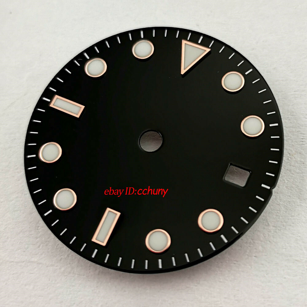 29mm sterile Black Dial fit ETA 2836 2824,DG2813/3804,Miyota 82Series P899