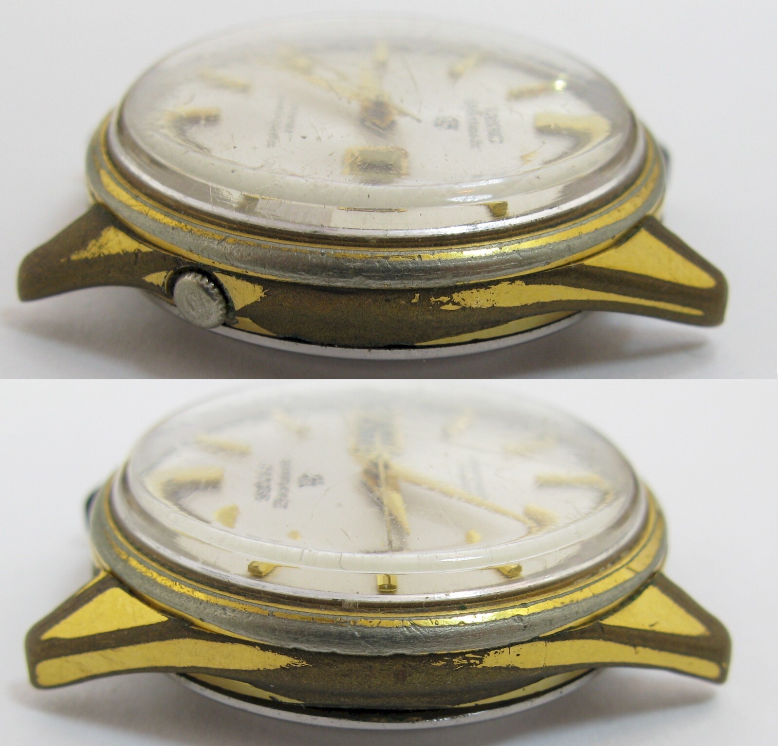Seiko 5 Watch sportsmatic 6619 A 21 jewels movement & brass case 8050 for part