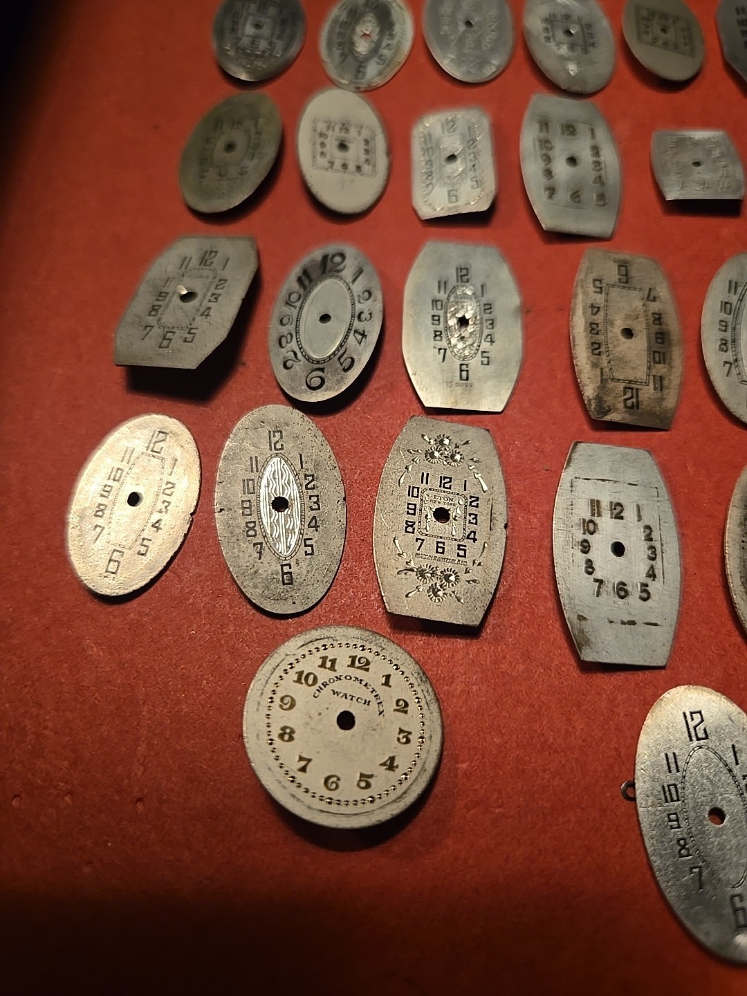 Lot Of 26 Antique Watch Art Deco Watch Dials For Repairs Steampunk