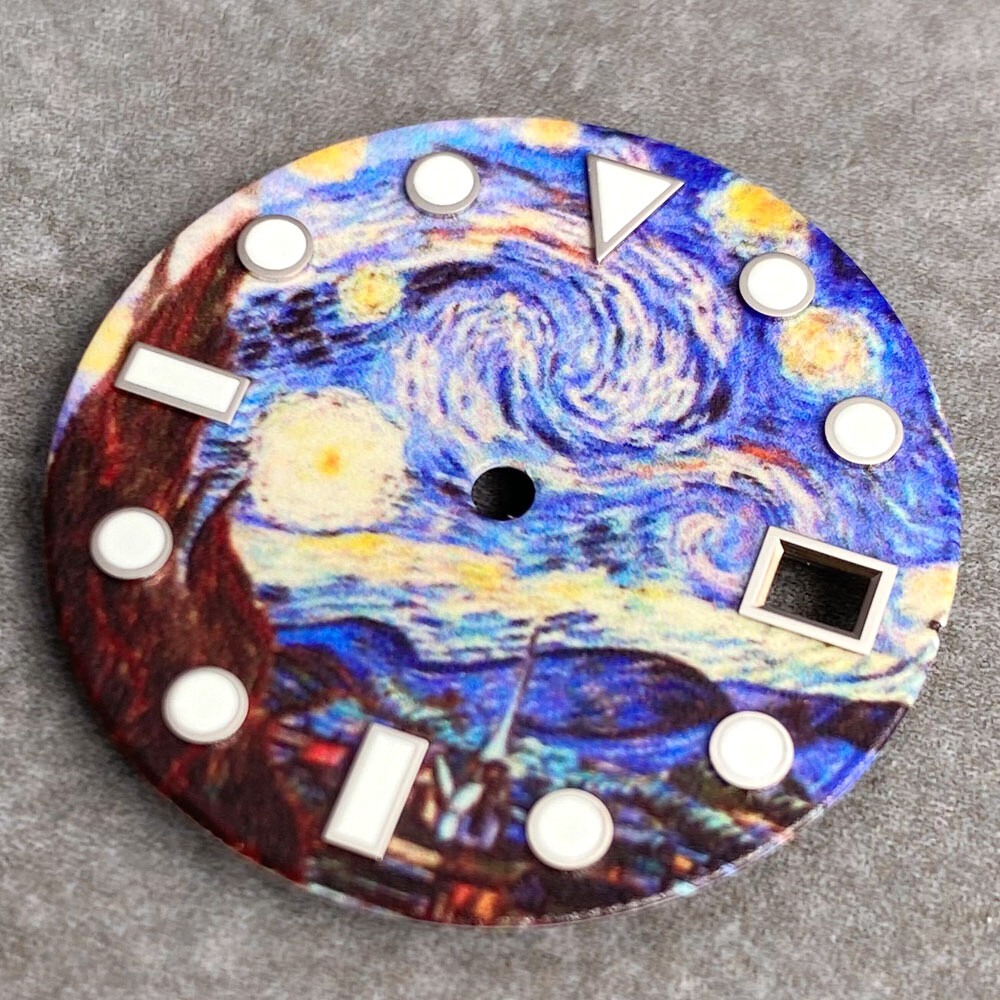 Starry Sky Watch Dial Blue Dial for NH35 NH36 NH38 NH70 NH71 NH72 Full Luminous