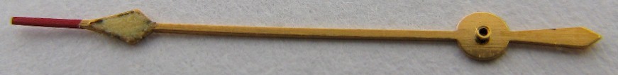 LeCoultre 815, 825 alarm watch part: fancy gilt sweep second