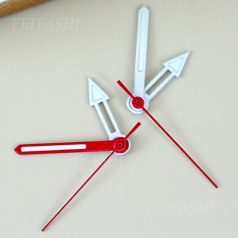 Samurai Red and white watch hands 3C luminescence For Seiko nh34 nh35 nh36 nh38
