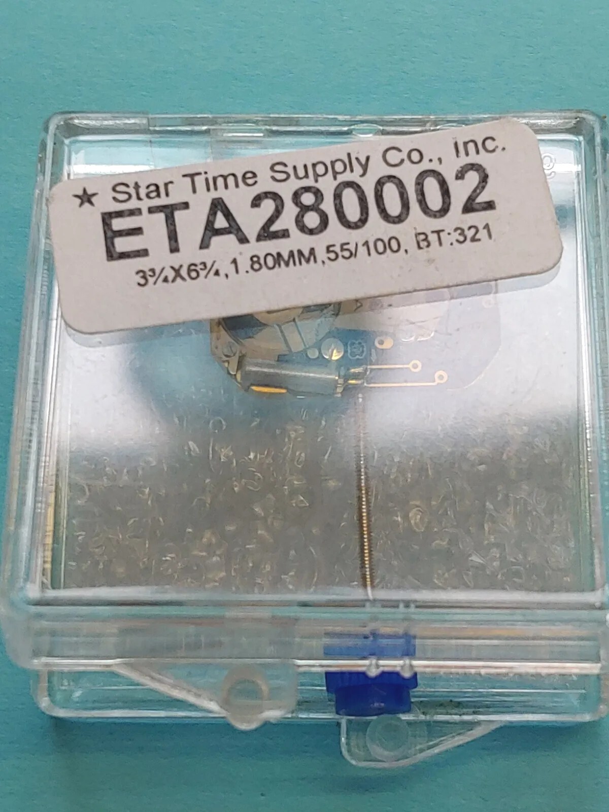 NOS ETA 280.002 NOS 5 Jewel Swiss V8 Movement. Sets & Runs, Keeps Time 24 Hrs.