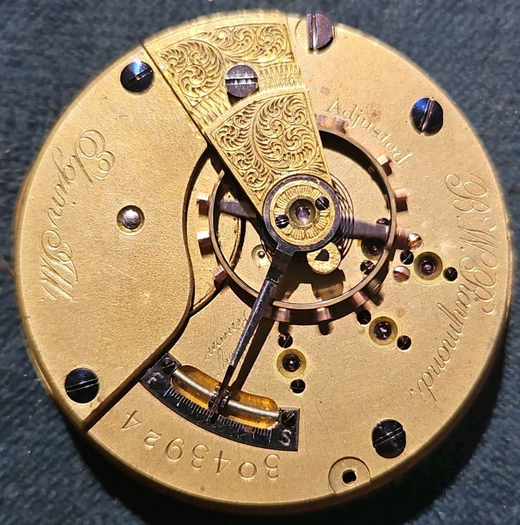 Elgin B W Raymond 18s 15j Hunter Lever Set Double Sunk Pocket Watch Movement