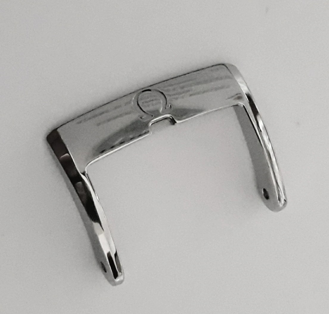 NEW 16mm OMEGA STEEL BUCKLE – EDGED GLOSSY FINISH