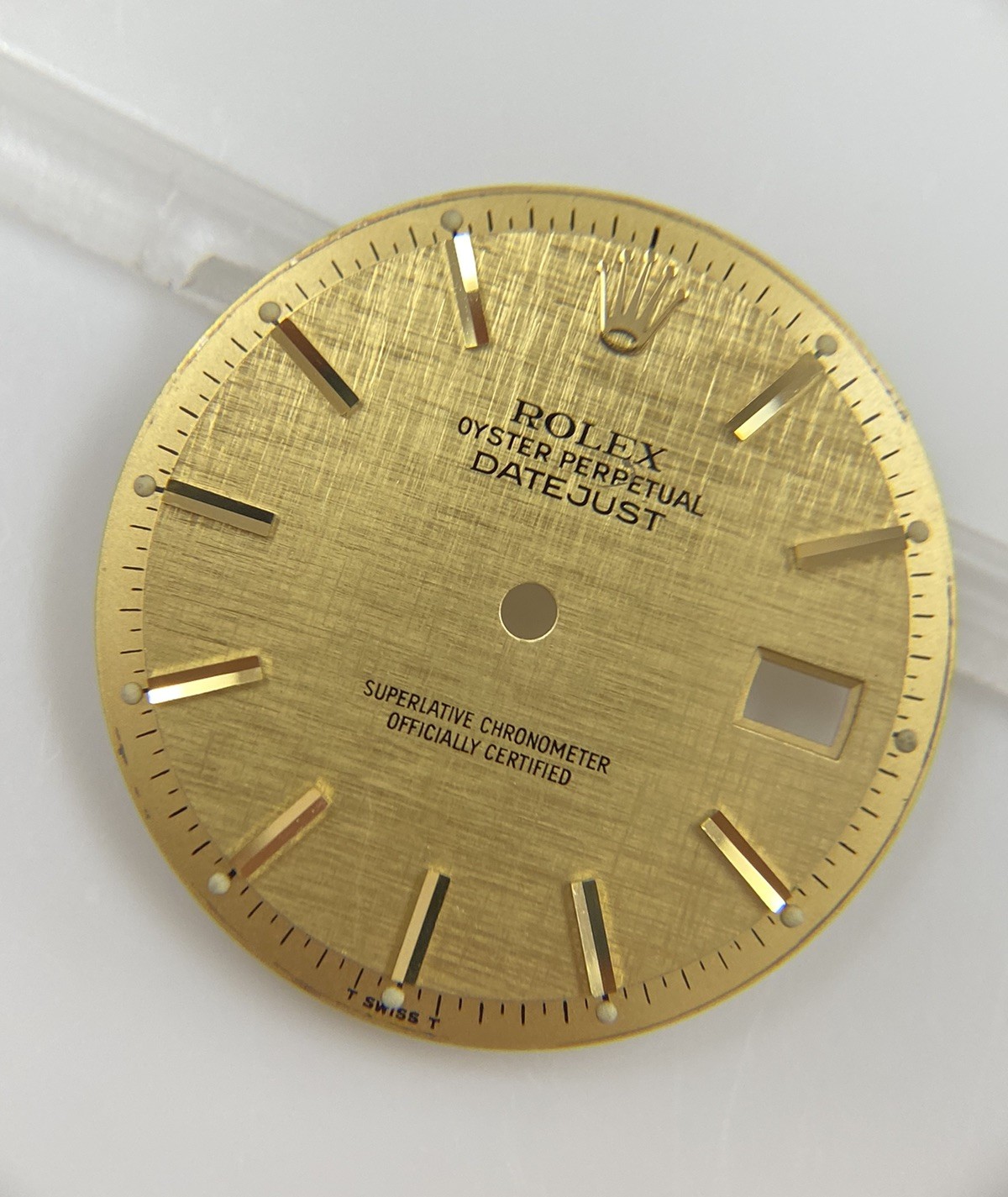 Original Rolex 36mm Datejust 1601 1603 Cal. 1565 Champagne Gold Linen Dial
