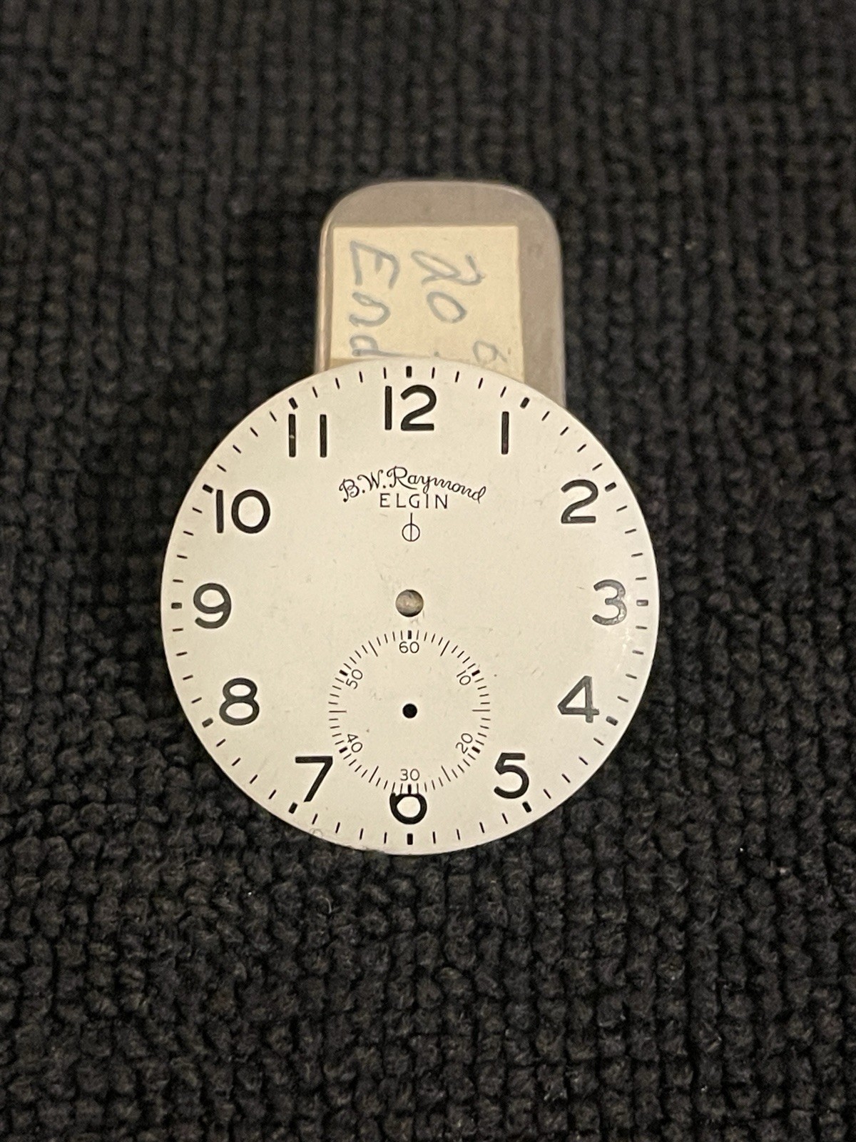 B.W. Raymond Elgin Vintage Wristwatch Dial White Rare New Old Stock