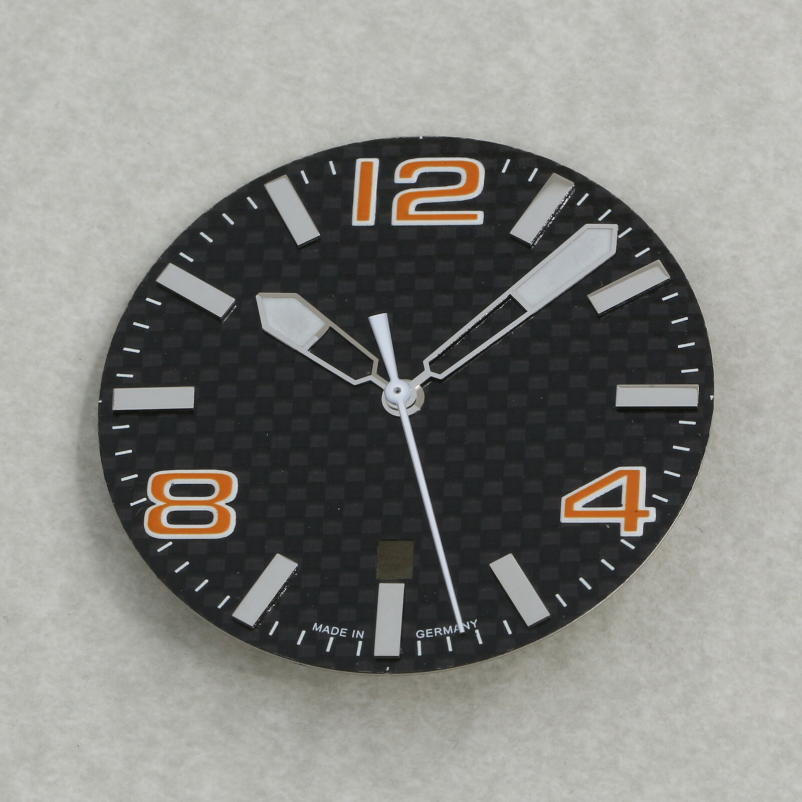 CARBON Dial for Eta 2824-2 Automatic Movement 34.8 mm Cadran Esfera ORANGE
