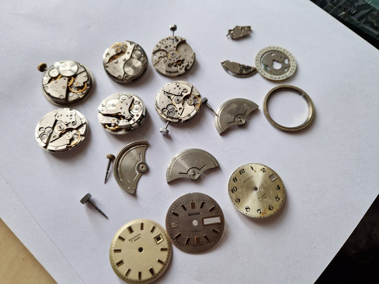 vintage watch parts Poljot and alarm sekonda watch movement parts USSR lot