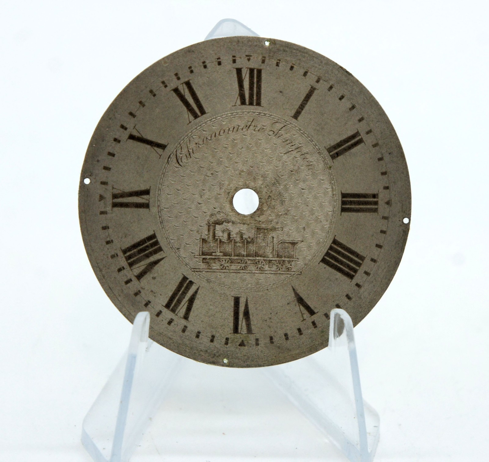 NICE 44 mm VINTAGE SWISS POCKET WATCH DIAL ROMAN NUMERALS ROSKOPF