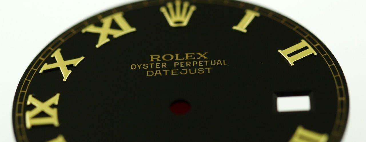 Original Men’s Rolex Datejust II 116303 116333 Gloss Black Roman 2Tone #J4