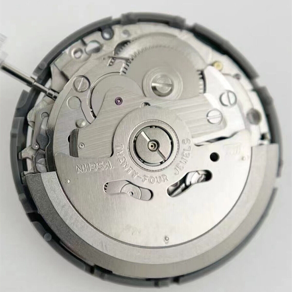 Japan Made Black NH35 Self-Winding Automatic Mechanical Watch Movement Date At 6