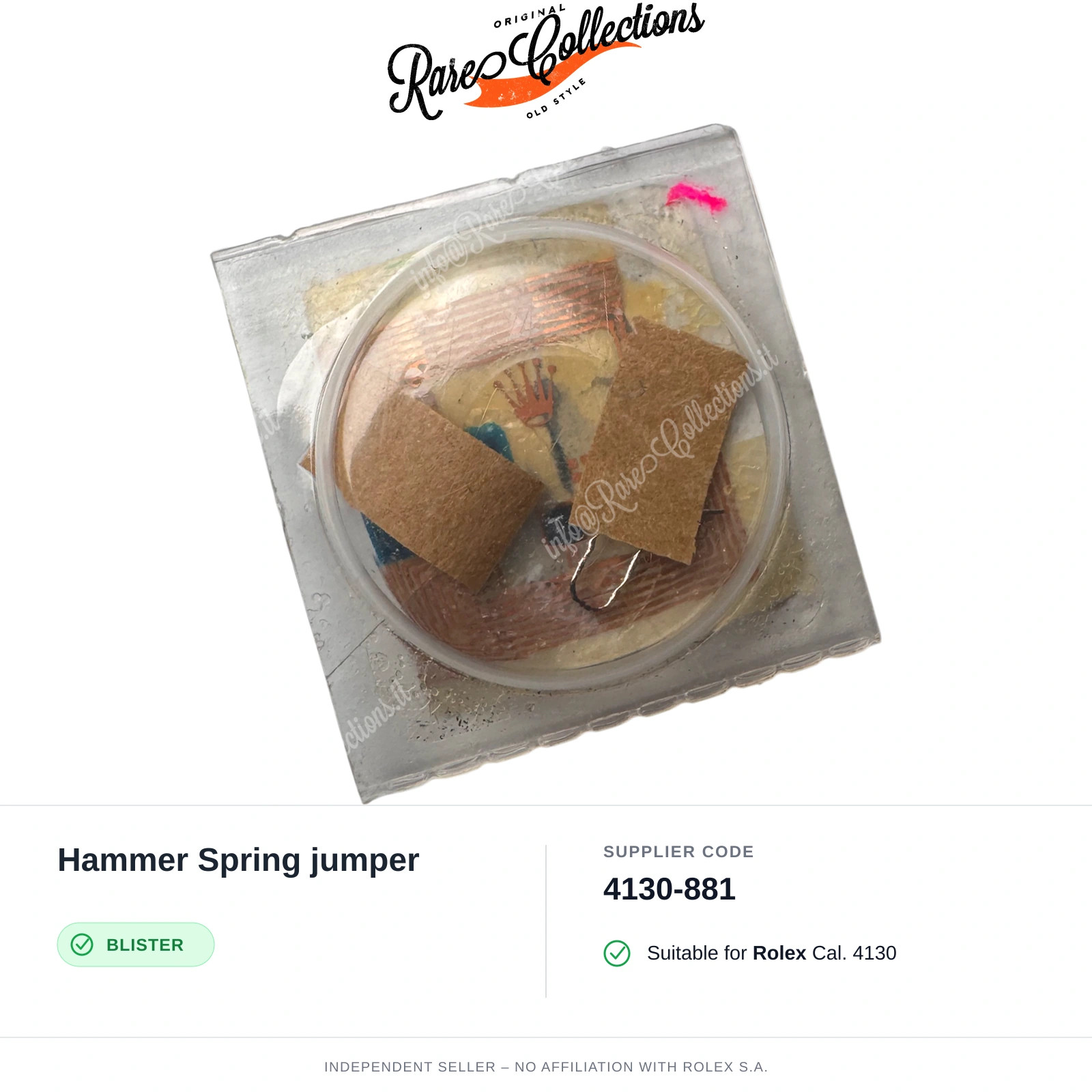Hammer Spring jumper for Rolex (cod. 4130-881) — New Blister NOS NOS X1
