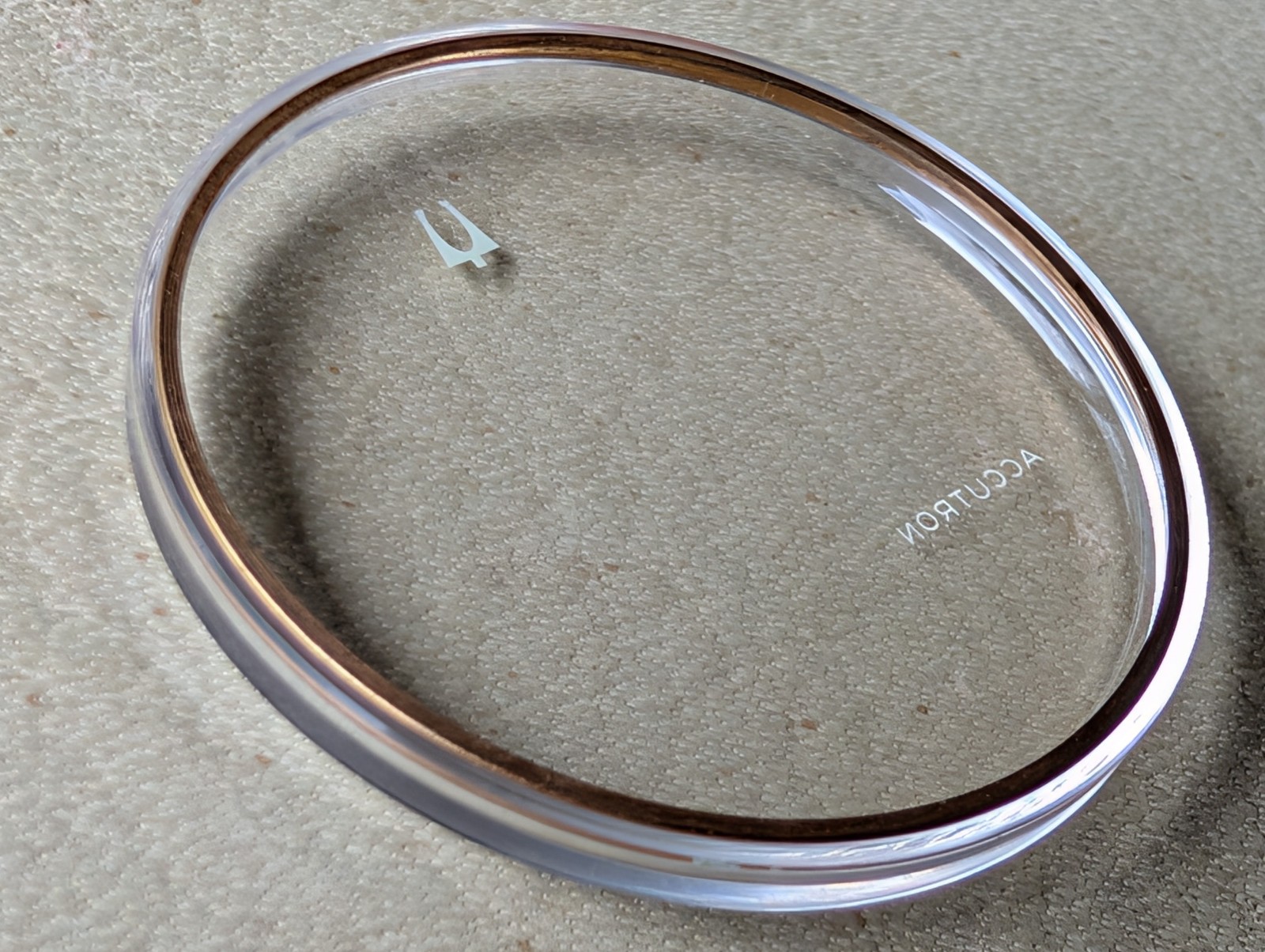 Vintage 1960/70’s Bulova Accutron 1271-AYS Crystal For Spaceview 2531 Cases