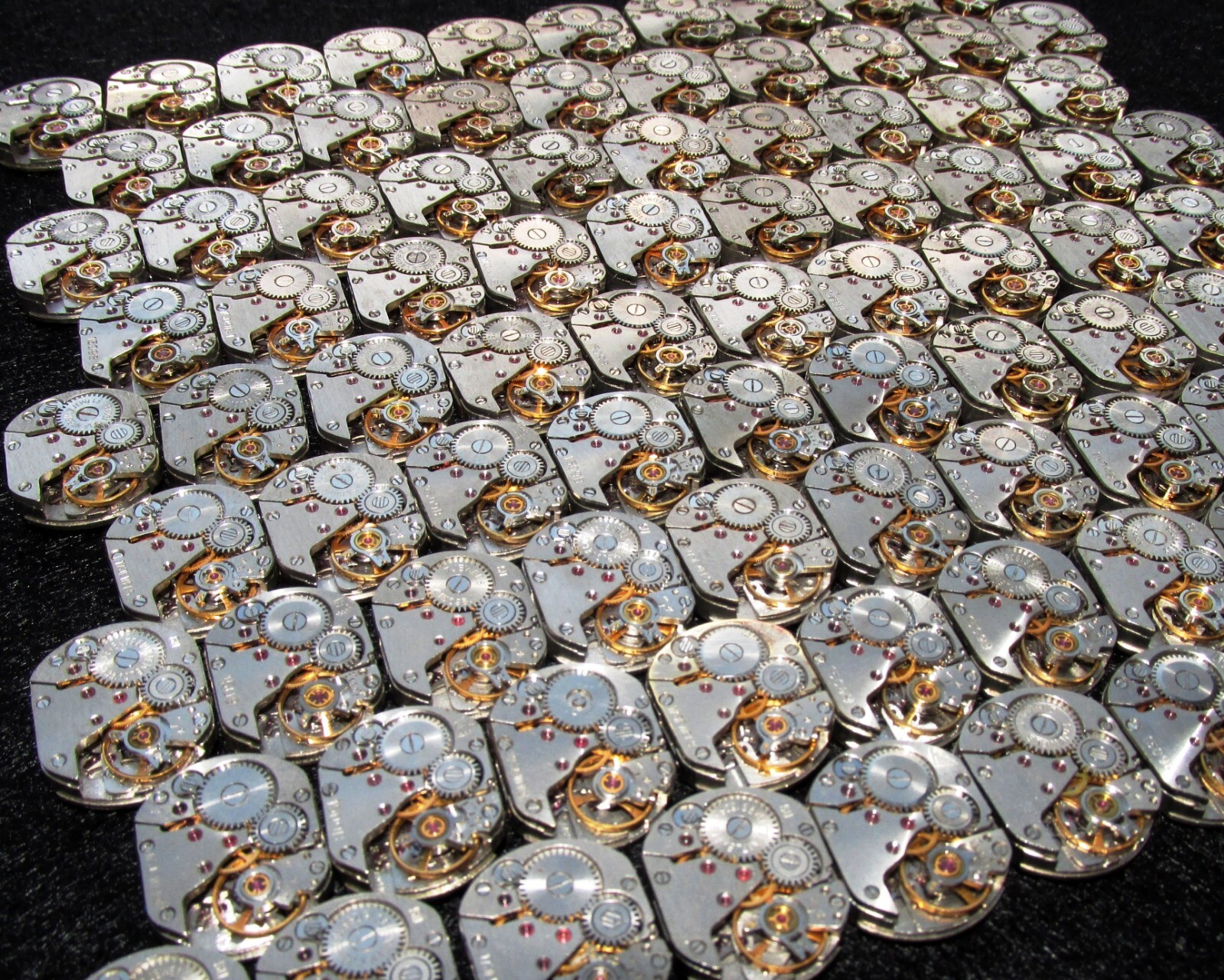 Lot 70 vintage ladies watch movements 16×13 mm Zarja Steampunk Art or repair DIY