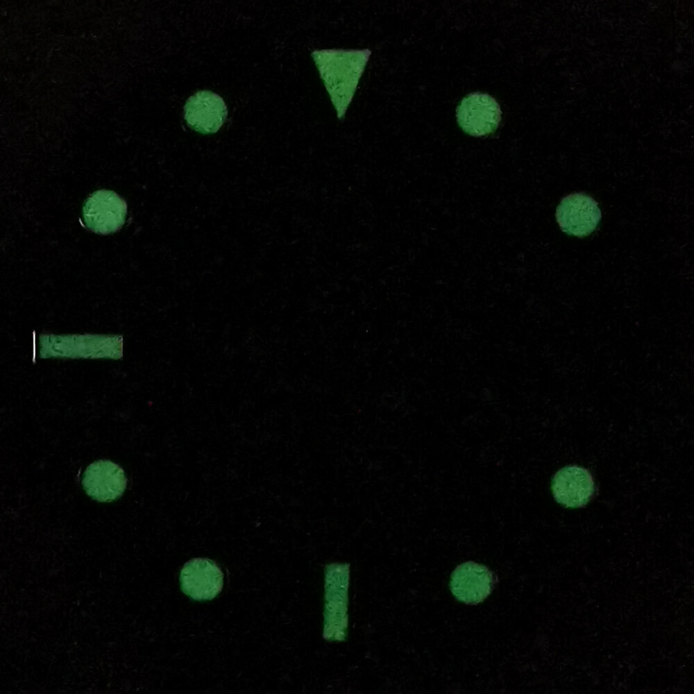 28.5mm black white blue sterile ripple luminous watch dial fit NH35 movement