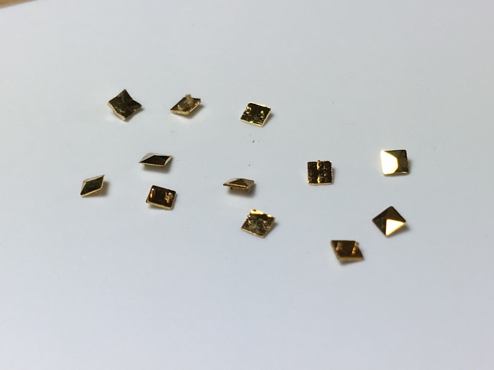 Watch Dial Hour GOLD Square Markers 12 pieces Indices Indexes Numerals Dot Bars