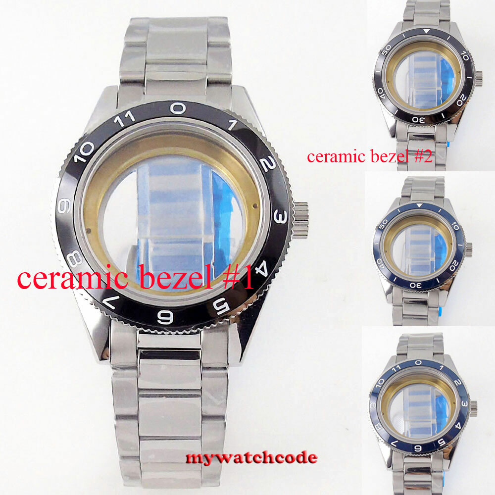 10atm 41mm ceramic bezel sapphire glass Watch Case fit for NH35 NH36 miyota 8215