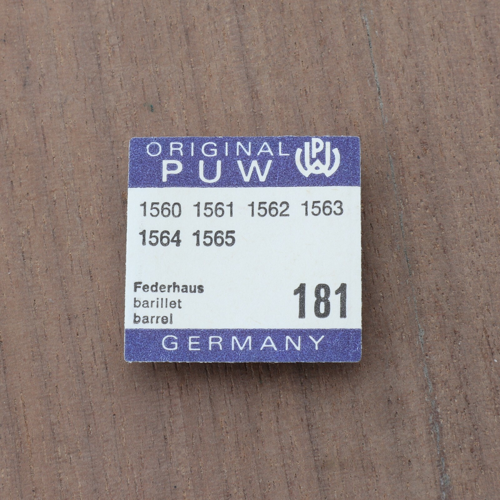NOS PUW 1560, 1561 , 1562 Barrel Watch Part Watchmakers New Old Stock (C17D29)