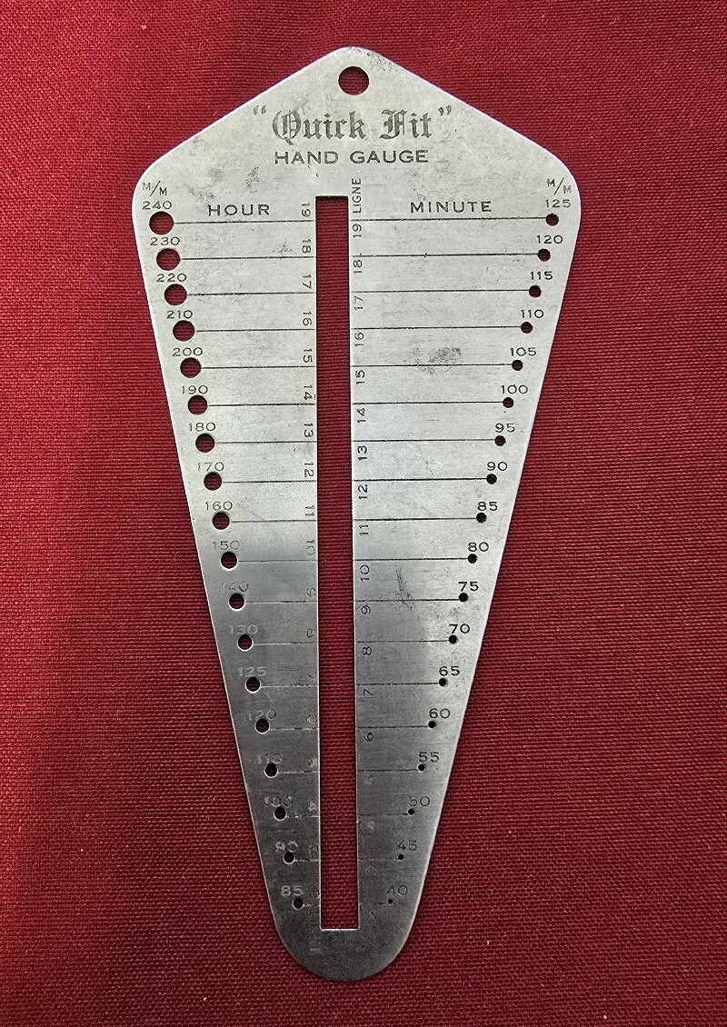 Clockmaker’s/Watchmaker’s Estate Antique Quick Fit Hour and Minute Hand Gauge