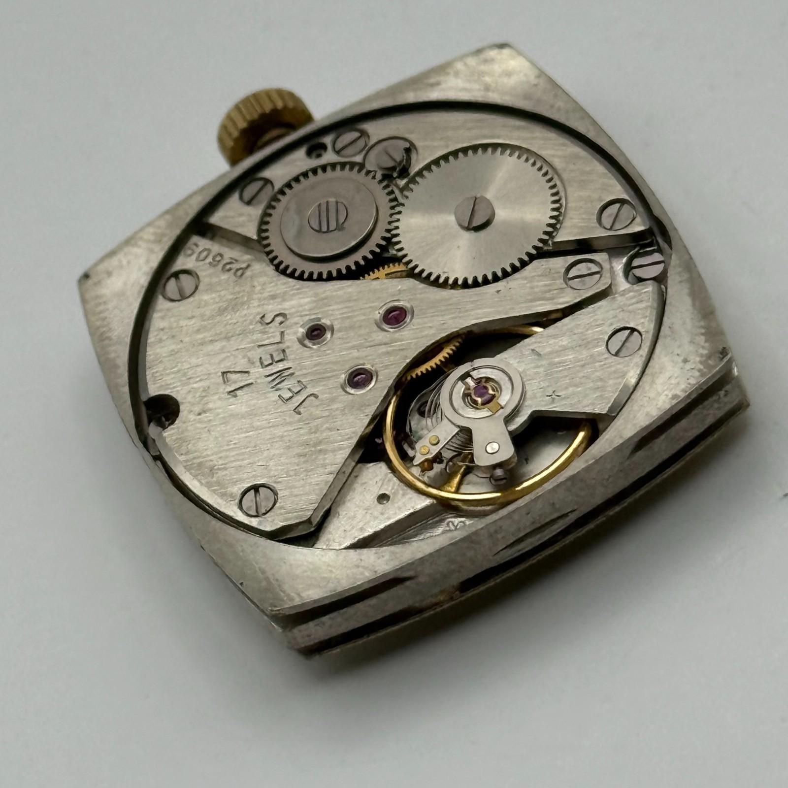 Poljot P2609 Watch Movement RARE Sekonda 17 Jewels Manual Wind For Parts 27.5mm