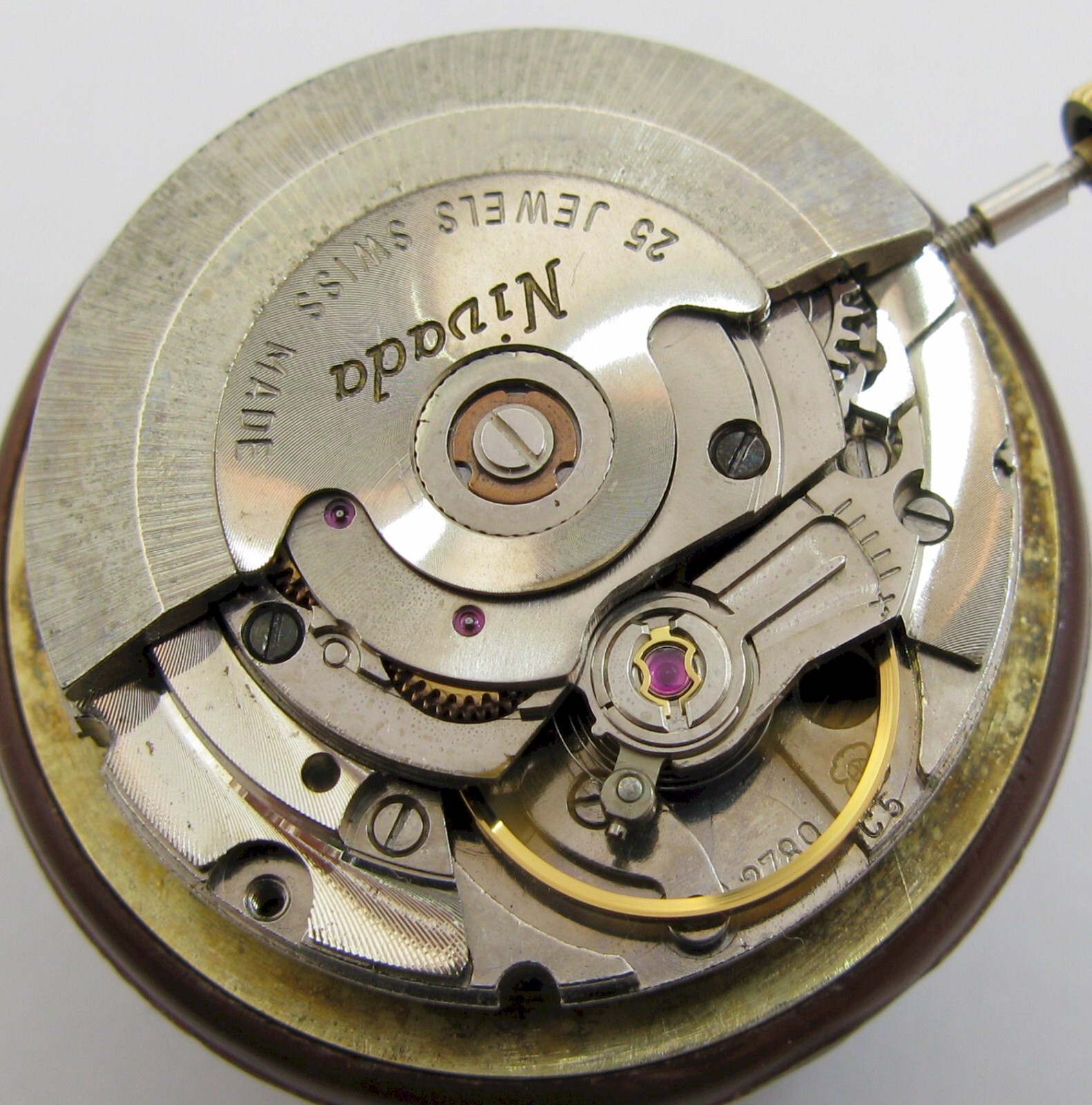 ETA 2789 Automatic 25 j. day date Nivada compensamatic Watch Movement for Parts