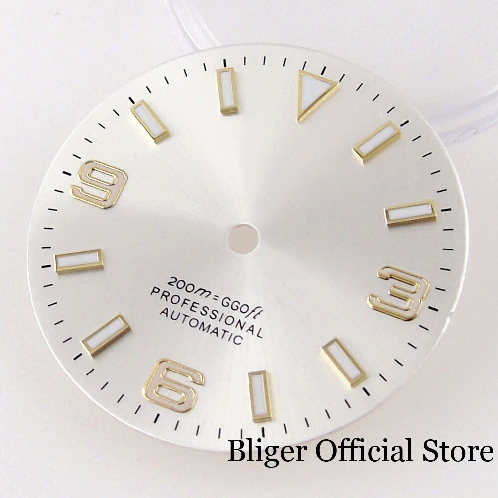 29MM Silver Red Black Watch Dial Face fit NH35A NH36A PT5000 MIYOTA ETA2824 Part